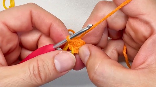 Crochet Tangerine Keychain Pattern 3