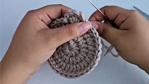 Crochet Teddy Bear Coasters Pattern 6