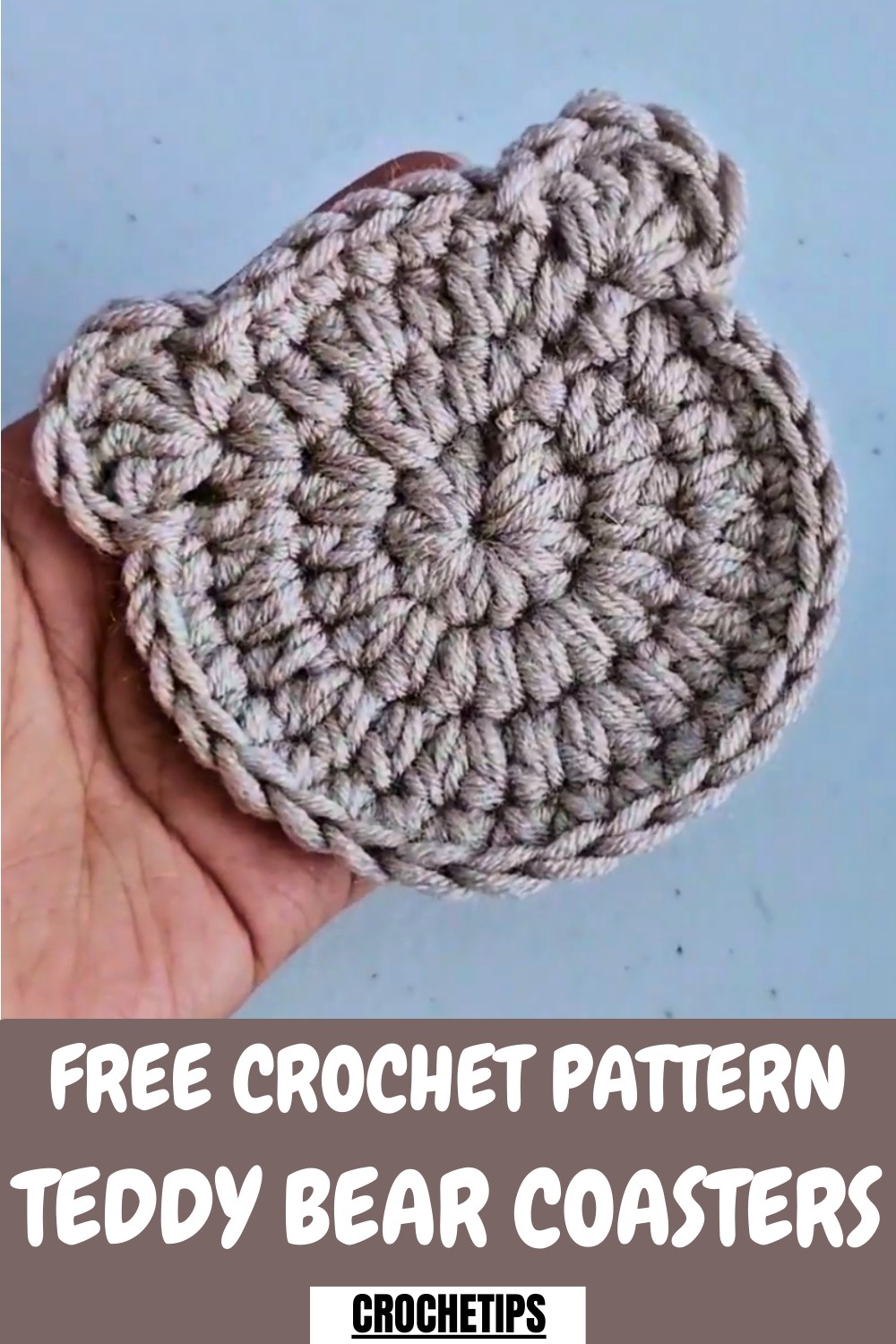 Crochet Teddy Bear Coasters Pattern