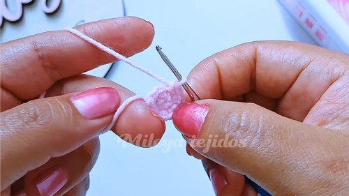 Crochet Tulip Keychain Pattern 1