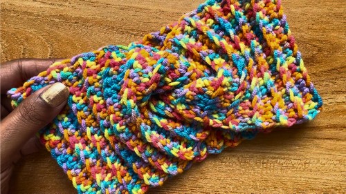 Crochet Twisted Headband Pattern 7