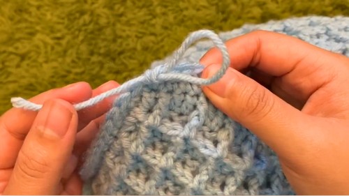 Crochet Waffle Stitch Pillow Pattern 7