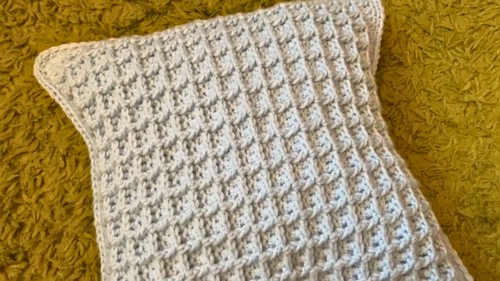 Crochet Waffle Stitch Pillow Pattern 8