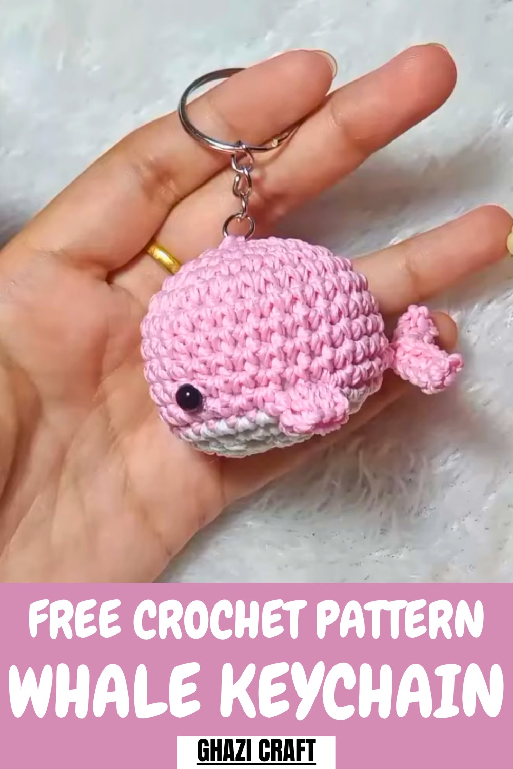 Crochet Whale Keychain Pattern