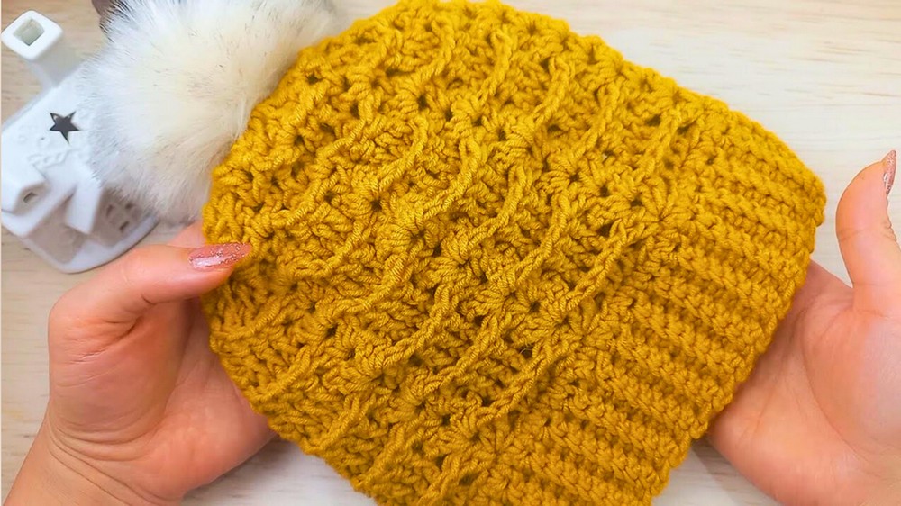 Crochet Winter Beanie Hat Pattern 9