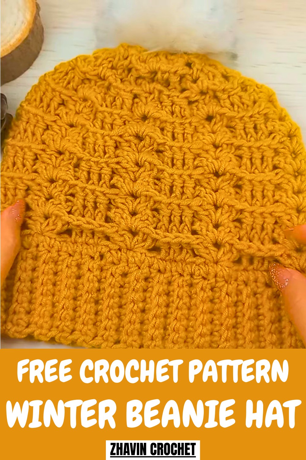 Crochet Winter Beanie Hat Pattern