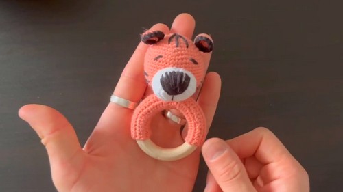 Cute Crochet Tiger Rattle Pattern 8