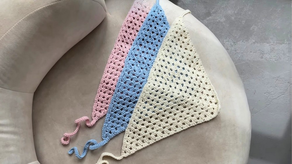 Easy Crochet Headscarf Pattern 8