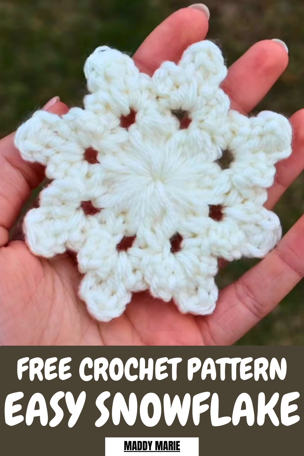 Easy Crochet Snowflake Pattern