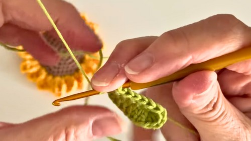 Easy Crochet Sunflower Pattern 6