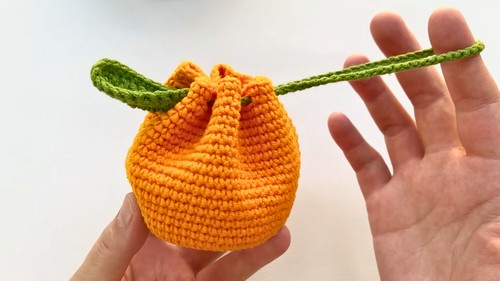 Sweet Crochet Orange Bag Pattern 7
