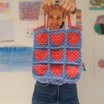 Crochet Granny Heart Bag