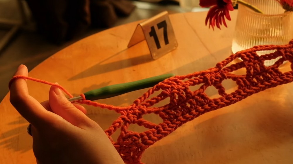 Crochet Lacy Flower Headband