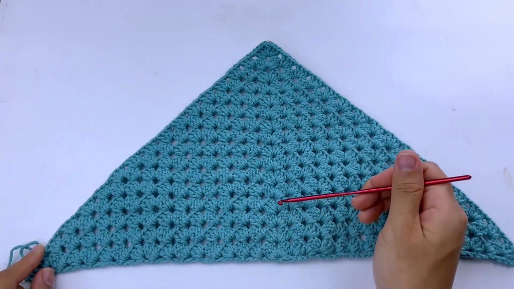 Crochet Granny Triangle Bandana