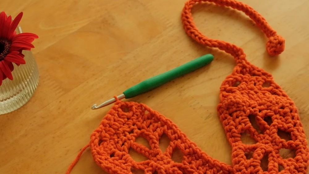 Crochet Lacy Flower Headband