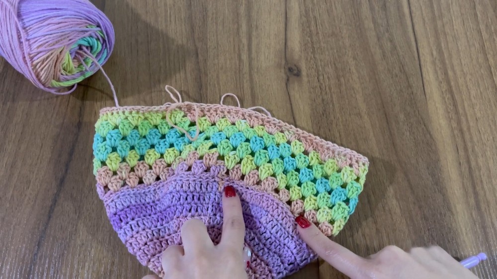 Crochet Rainbow Bucket Hat