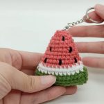Crochet Watermelon Keychain