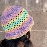 Crochet Rainbow Bucket Hat