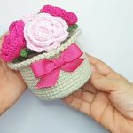 Crochet Mini Flower Pot