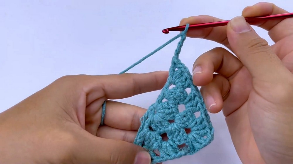 Crochet Granny Triangle Bandana