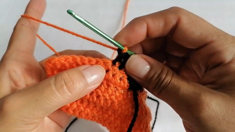 Crochet Pumpkin Treat Bag