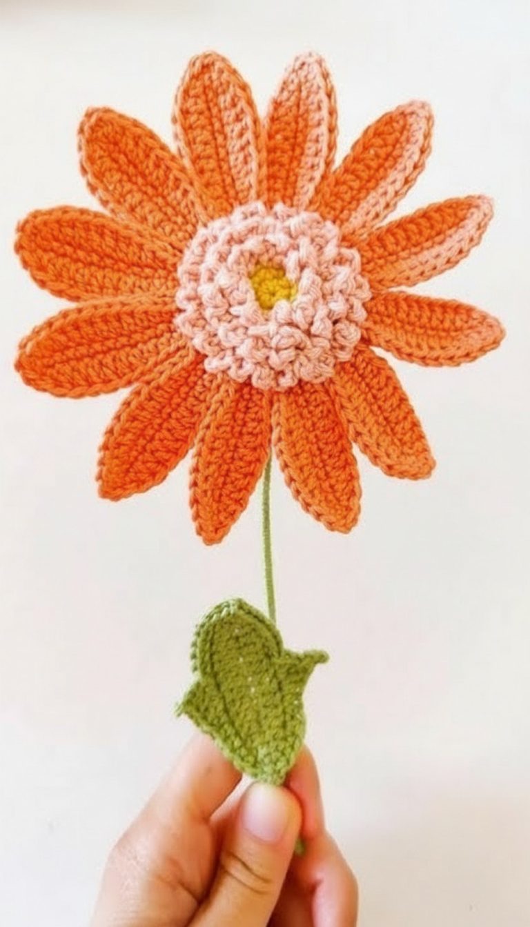 Beautiful Crochet Flower Pattern 9