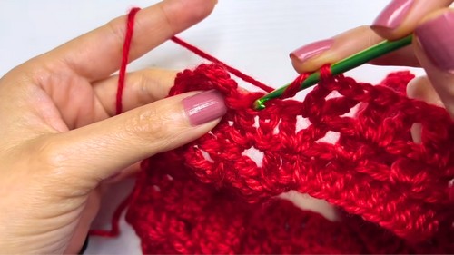 Beautiful Crochet Red Blouse Pattern 4