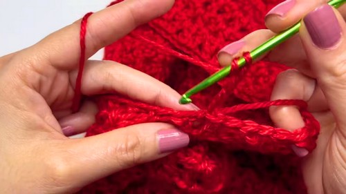 Beautiful Crochet Red Blouse Pattern 7