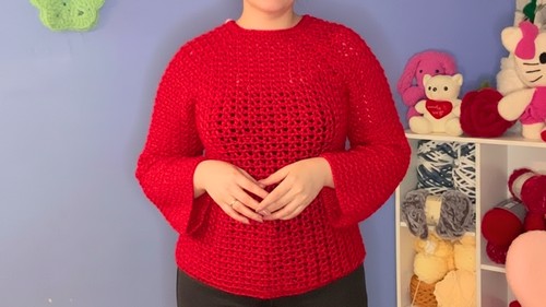 Beautiful Crochet Red Blouse Pattern 8