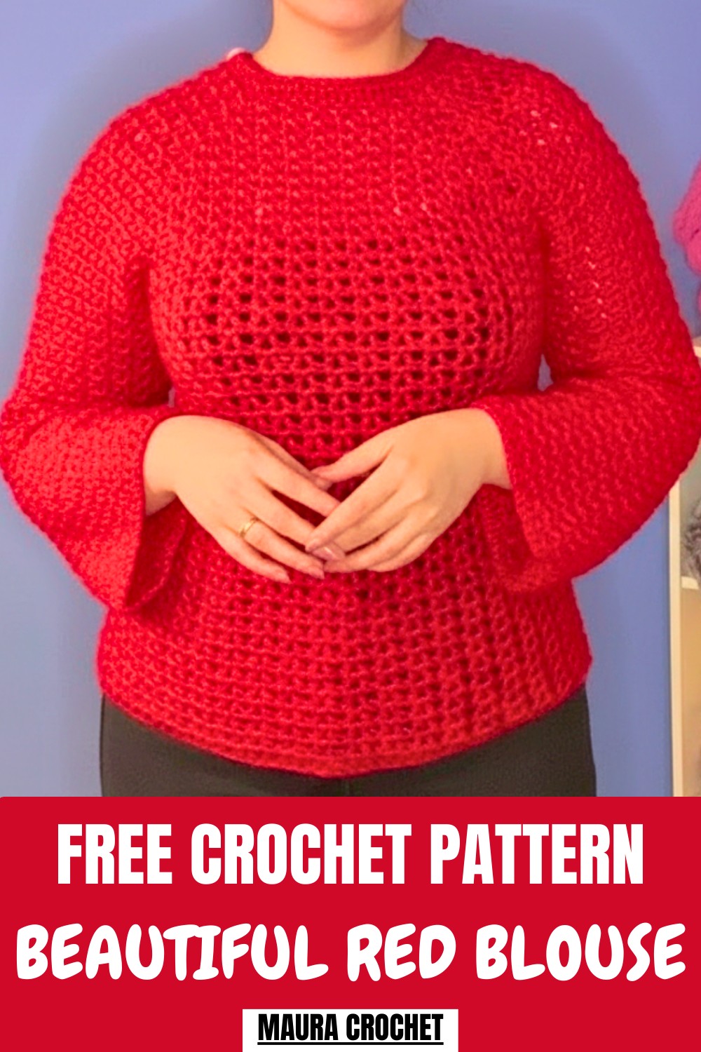 Beautiful Crochet Red Blouse Pattern