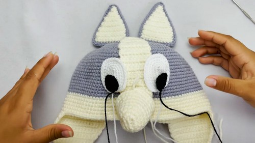 Beautiful Crochet Wolf Hat Pattern 8