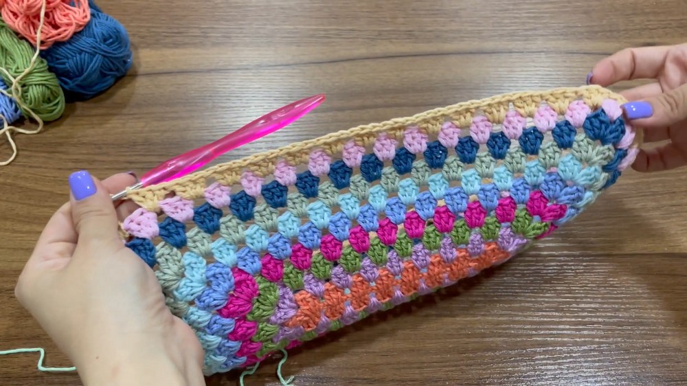 Crochet Colorful Granny Bag