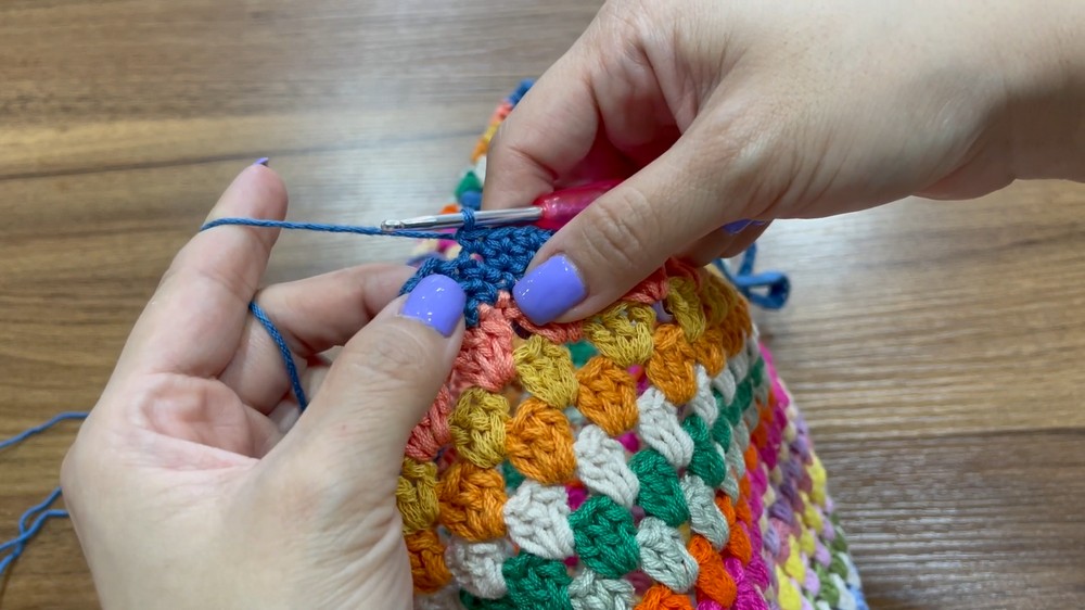 Crochet Colorful Granny Bag