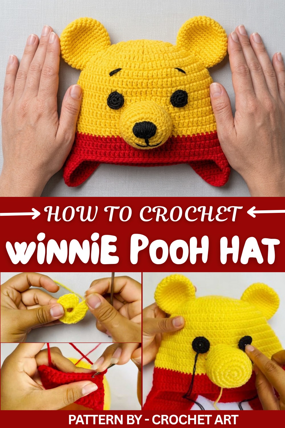 Bounce Crochet Winnie Pooh Hat Pattern That Feels Soft and Fun (1)