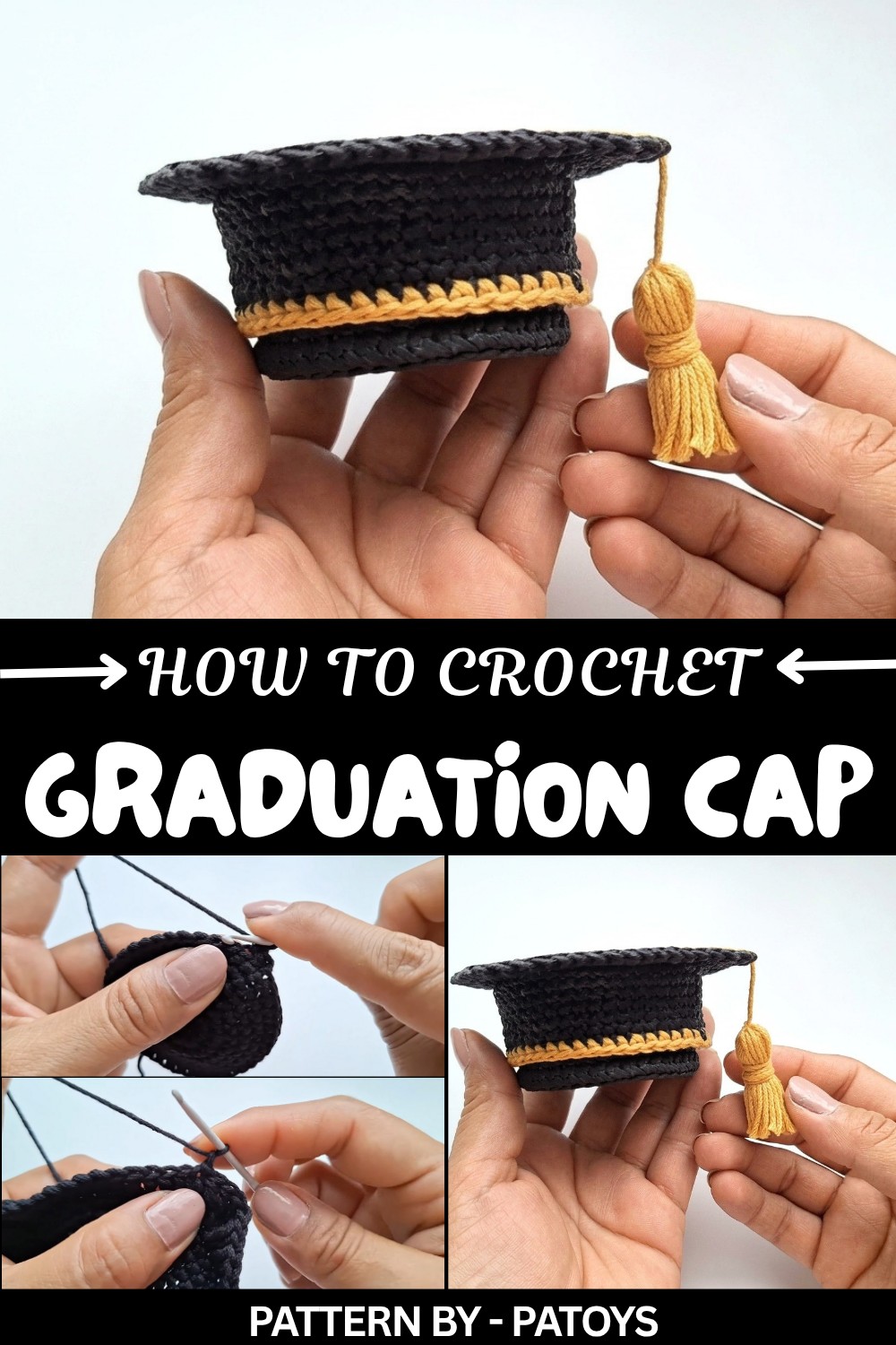 Bright Crochet Graduation Cap Pattern to Shine at Ceremonies (1)
