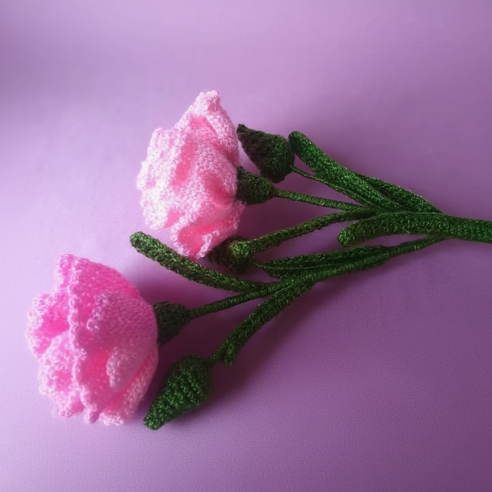 Carnation Flower Free Crochet Pattern for Timeless Floral Decor