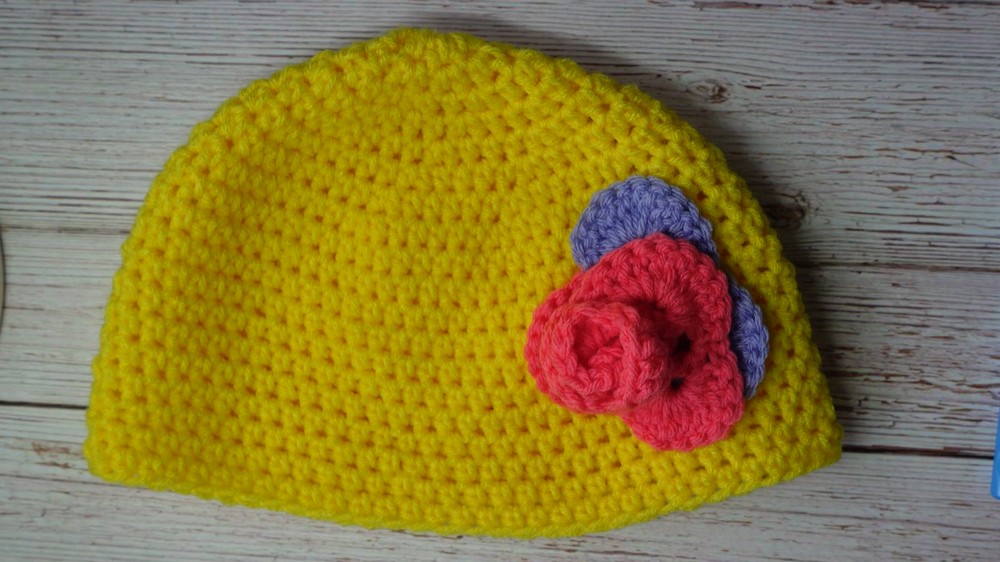 Crochet Spring Flower Hat