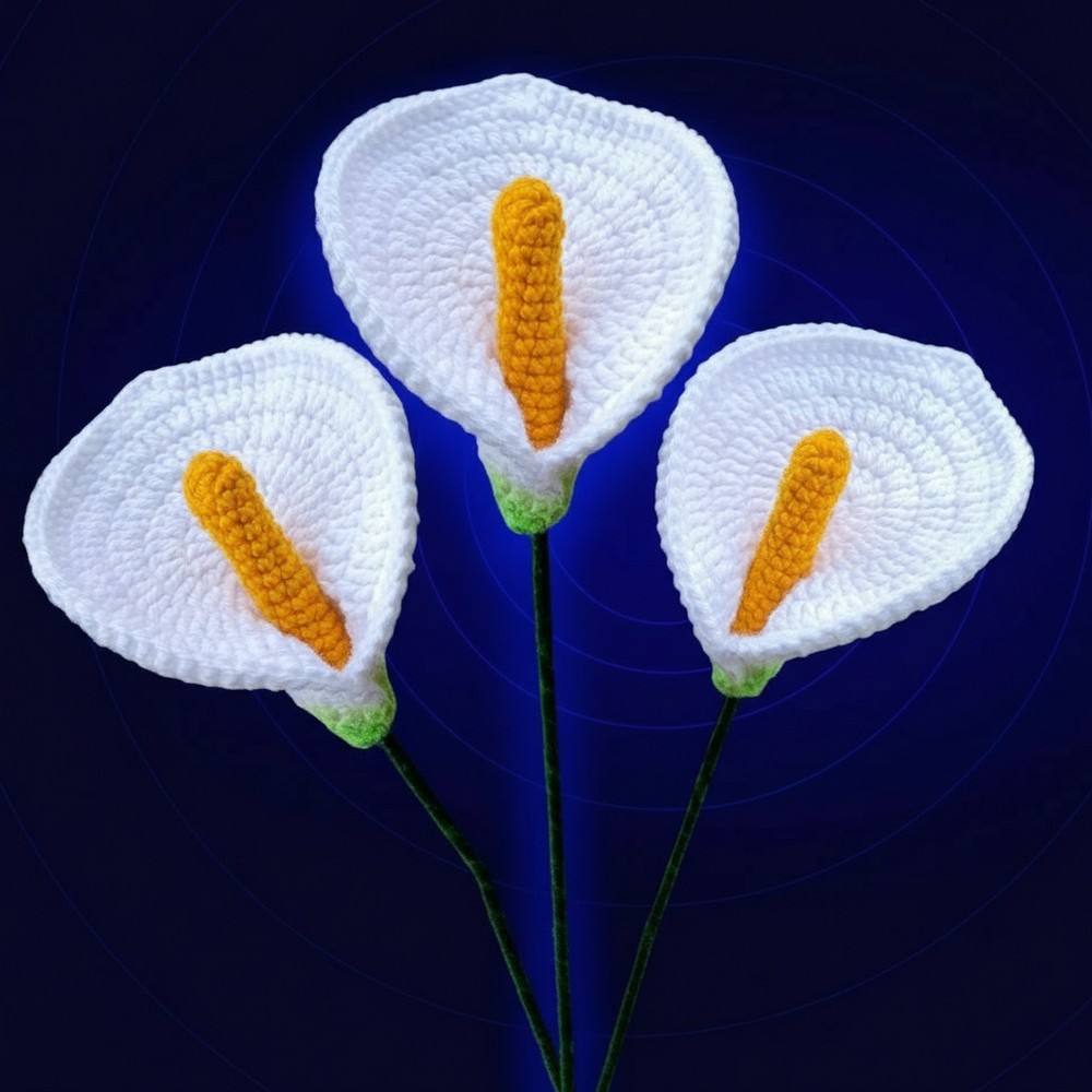 Free Crochet Calla lilies Pattern Step By Step Instructions