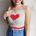 Crochet Heart Crop Top