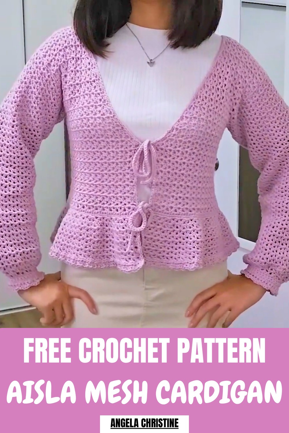 Crochet Aisla Mesh Cardigan Pattern