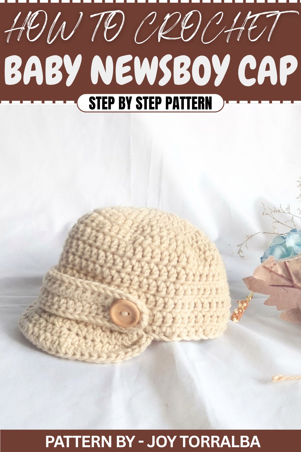 Crochet Baby Newsboy Cap (1)