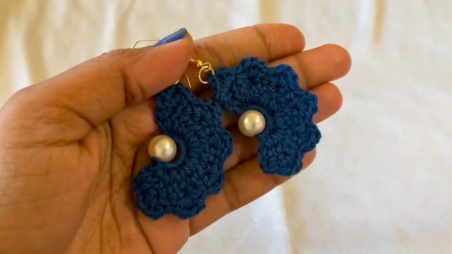 Crochet Beaded Earrings Pattern 7