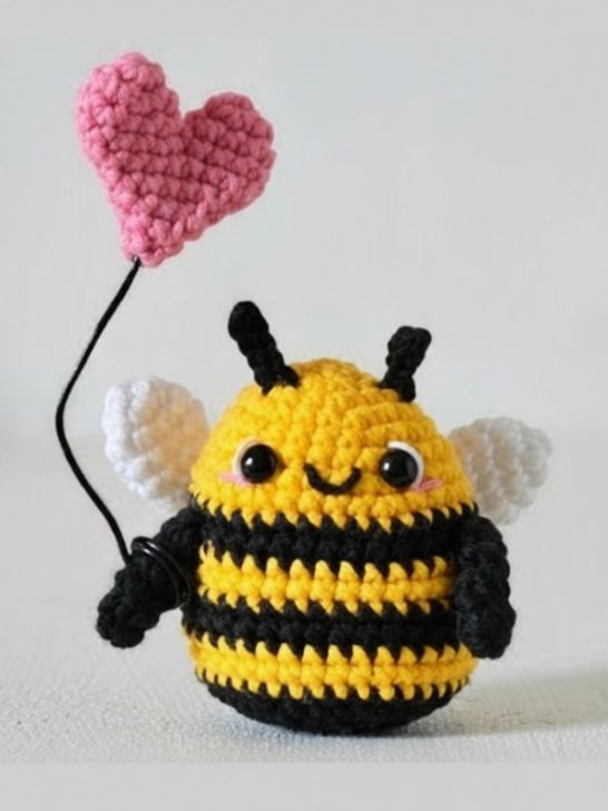 Crochet Bee With Heart Balloon Pattern 10