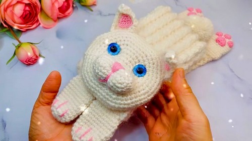 Crochet Bobtail Cat Scarf Pattern 9