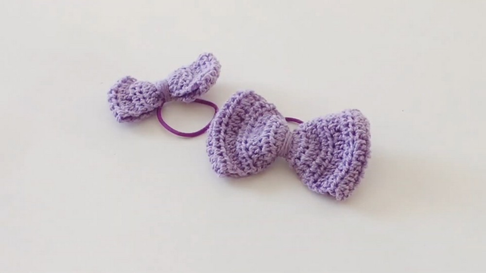Crochet Bow Hair Tie Pattern 8