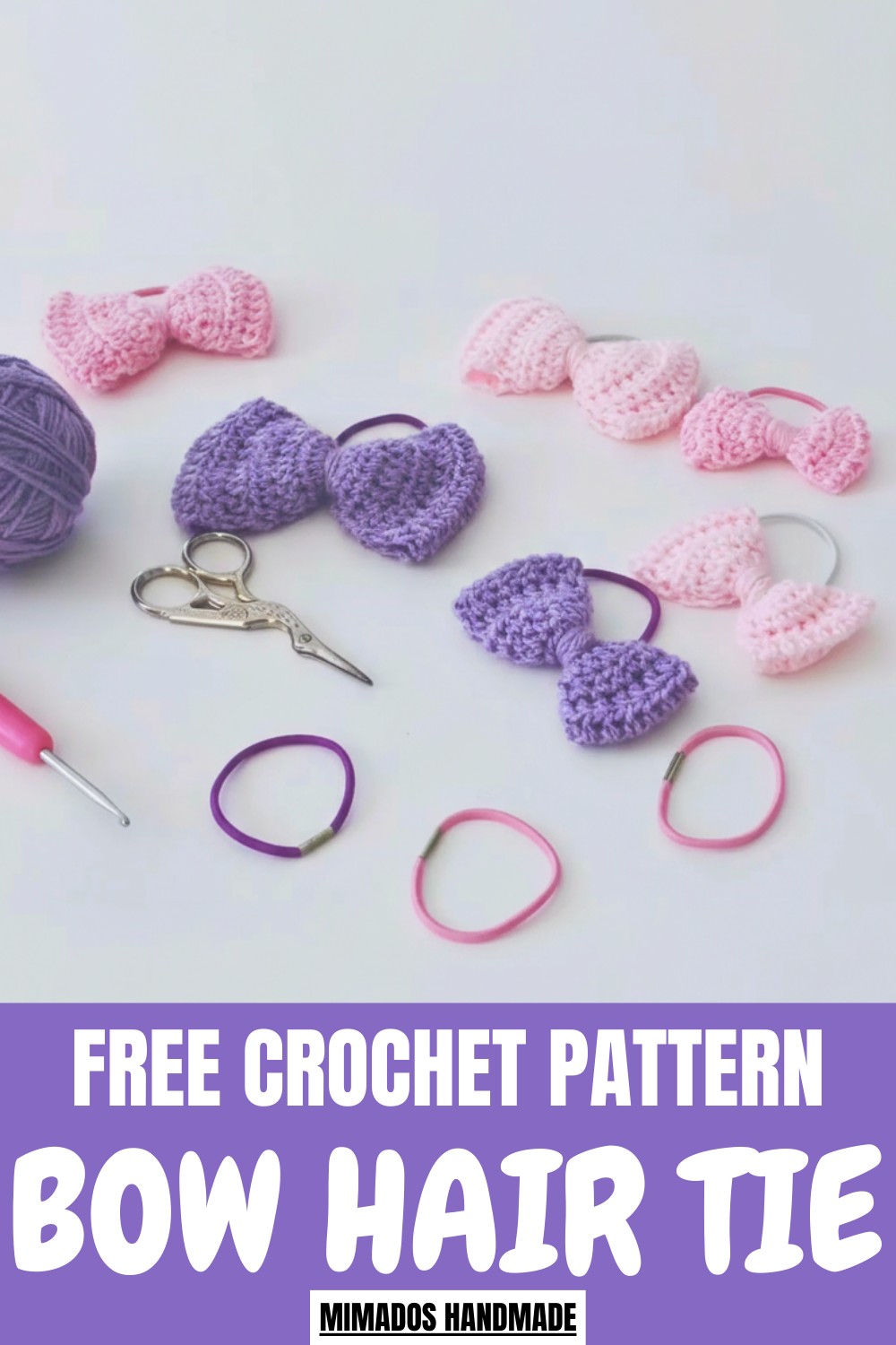 Crochet Bow Hair Tie Pattern
