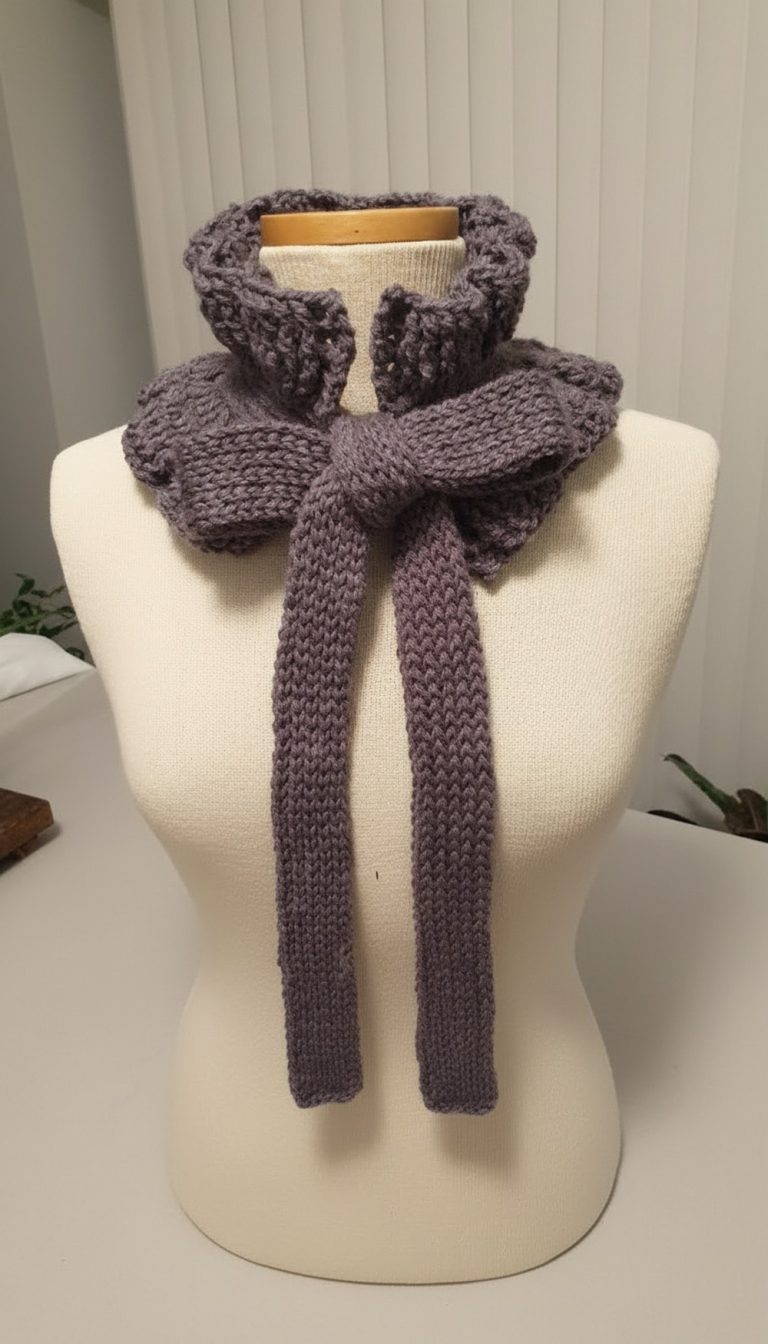 Crochet Bow Neck Warmer Pattern 8