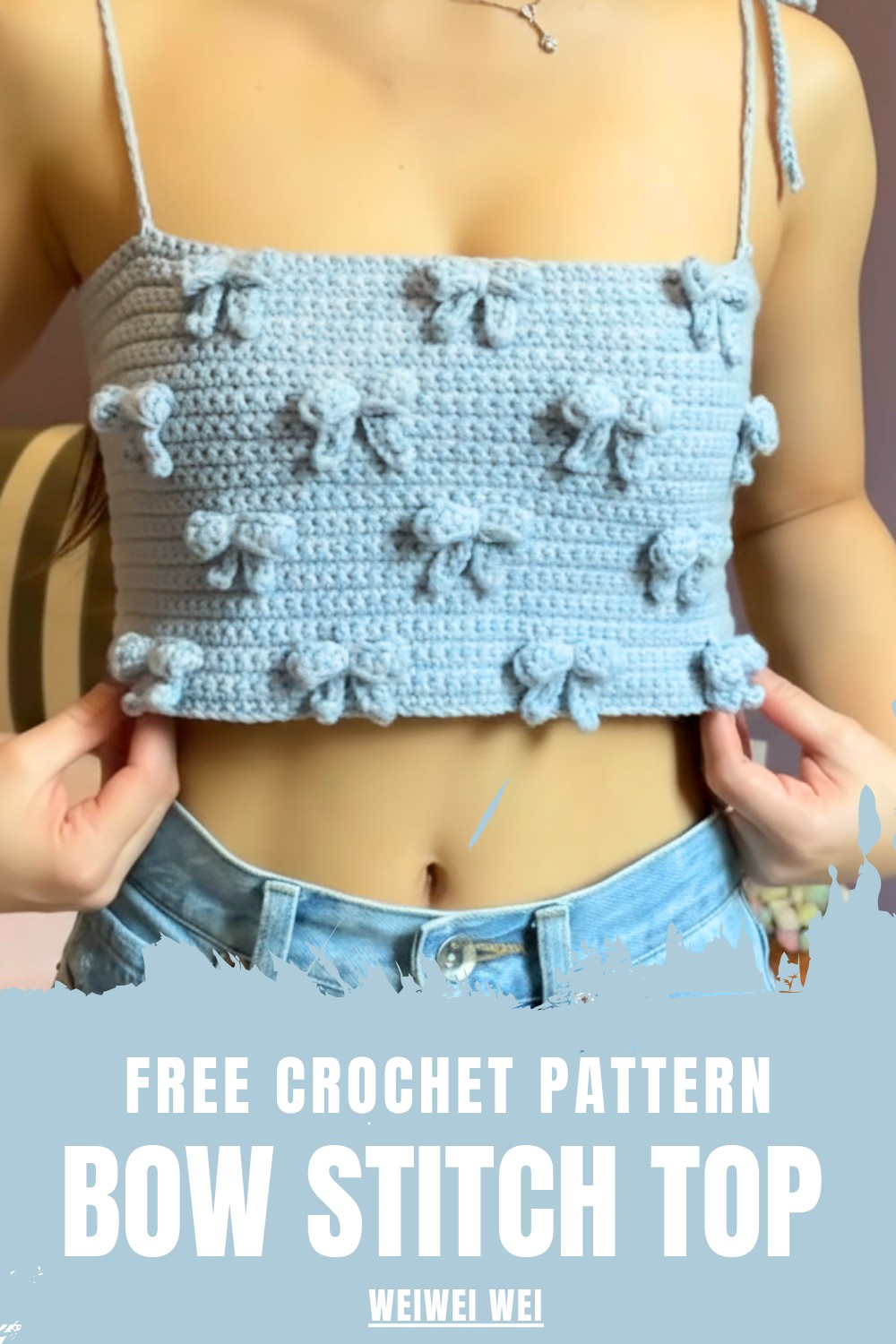 Crochet Bow Stitch Top Pattern