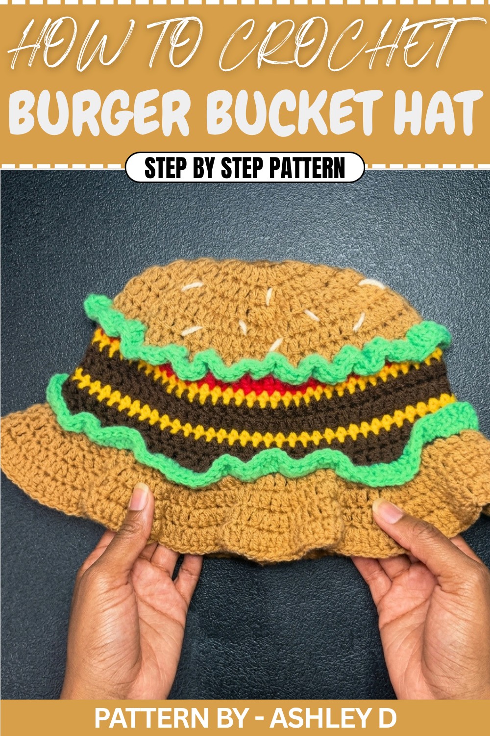 Crochet Burger Bucket Hat (1)