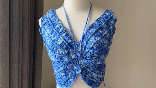 Crochet Butterfly Top Pattern 7
